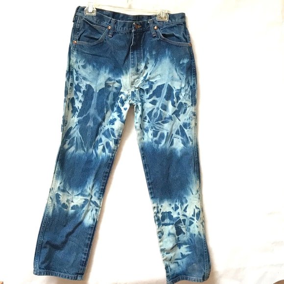 Wrangler Denim - WRANGLER Jeans Blue Acid Wash Tie Dye Size 32 33